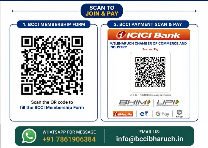 BCCI Membership & ICICI Bank Scan to Join and Pay QR Poster
